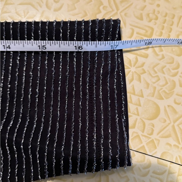 Vintage NorthStyle Women's Top in Black and Silver Stripes - Picture 6 of 7